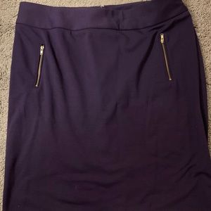 Purple Lane Bryant Ponte Skirt